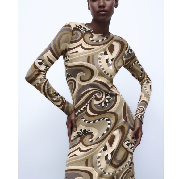 Zara Woman Printed Dress - Picture 2 of 7